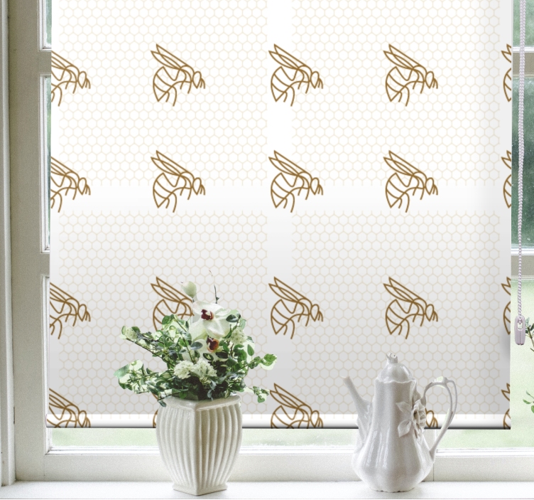 Honey Bee Pattern animals blind - TenStickers