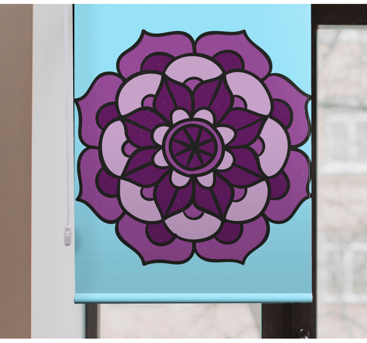 Intricate Purple Flower floral roller blind - TenStickers