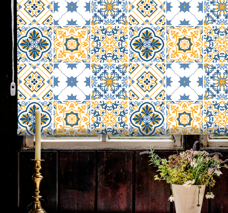 Intricate Tile Patterns pattern roller blind - TenStickers