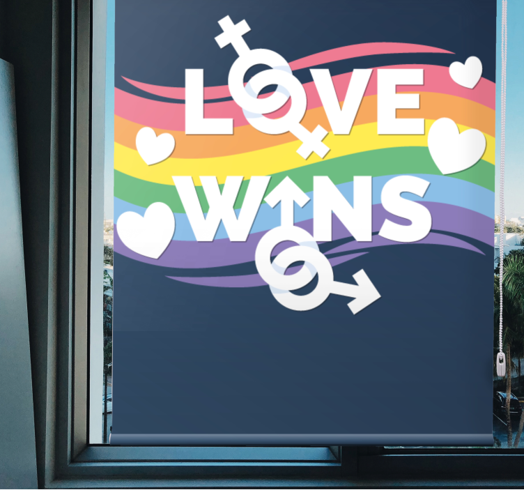 Love Wins Message text blind - TenStickers
