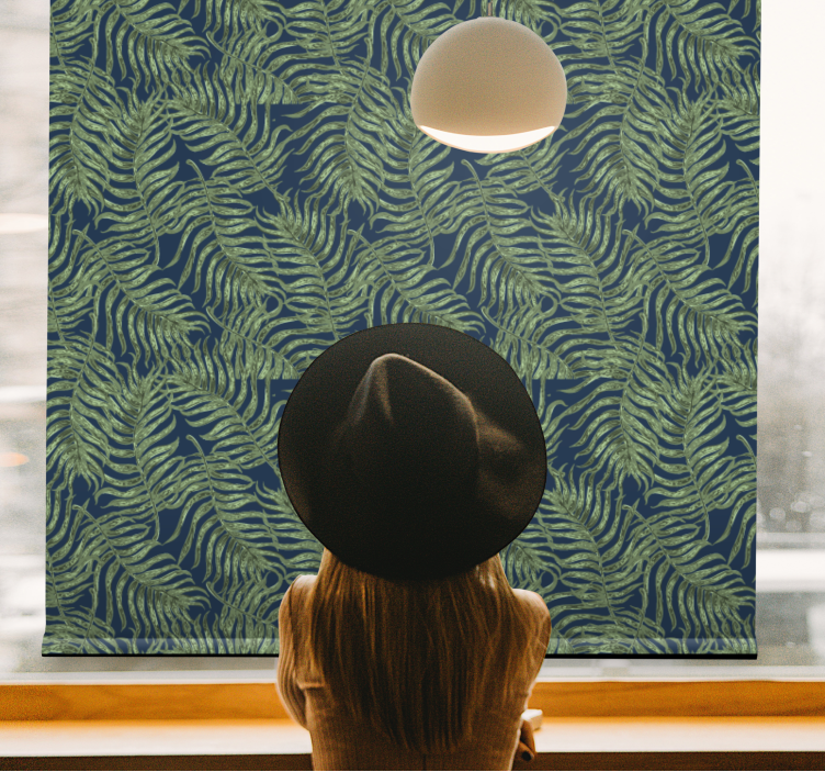 Lush Fern Pattern blind flowers and plants - TenStickers
