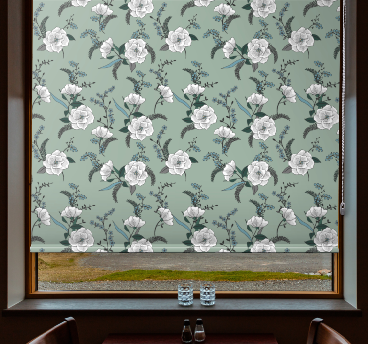 Magnolia Floral Pattern blind flowers and plants - TenStickers