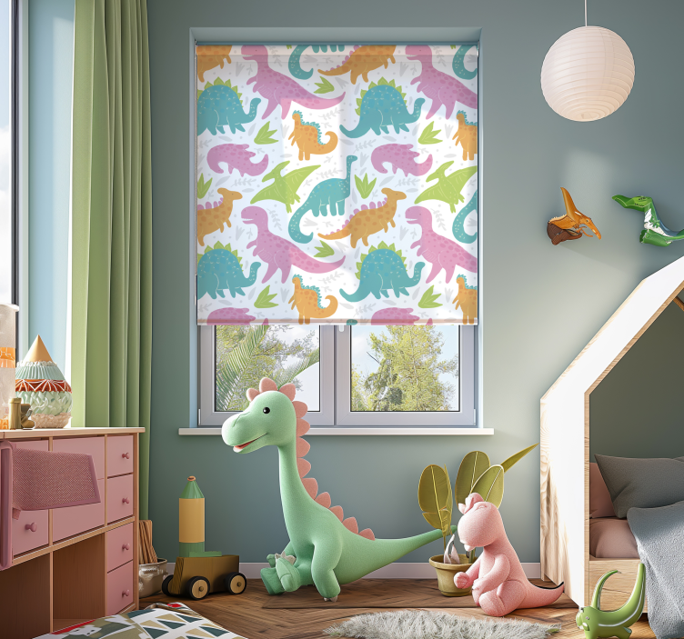 pastel colors Dinosaur blind - TenStickers