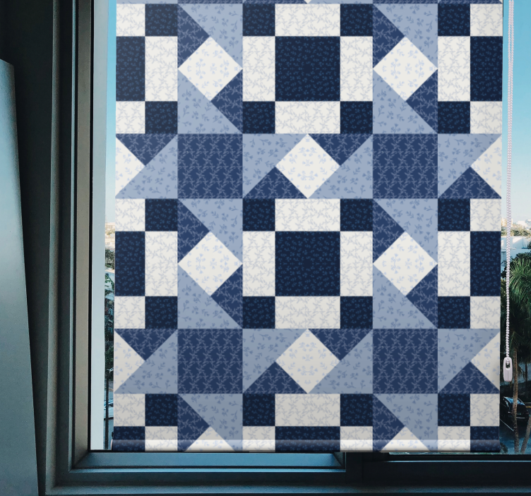 Patchwork Geometric Patterns pattern roller blind - TenStickers