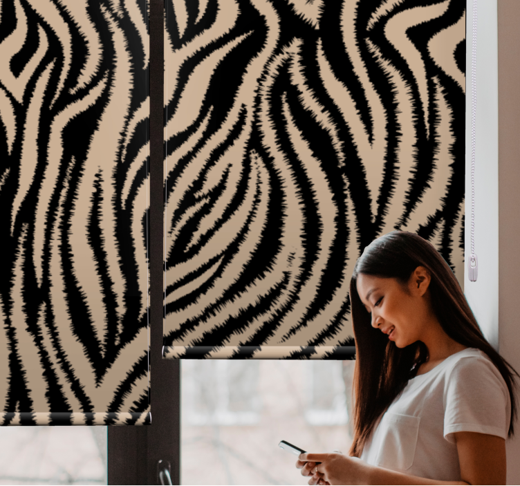 Pattern roller blind zebra stripes design - TenStickers