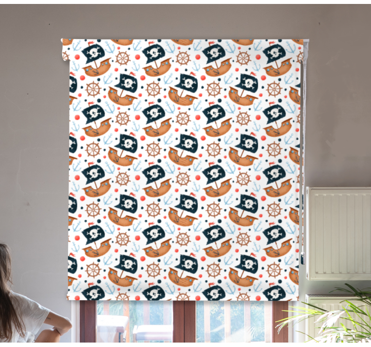 Pirate ship pattern blind children - TenStickers