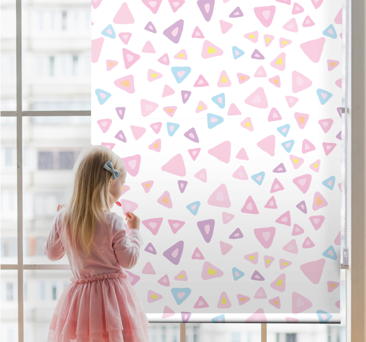 Pink triangle patterns blind children - TenStickers