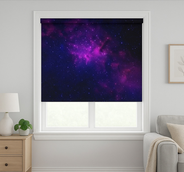 purple galaxy star blind teens - TenStickers