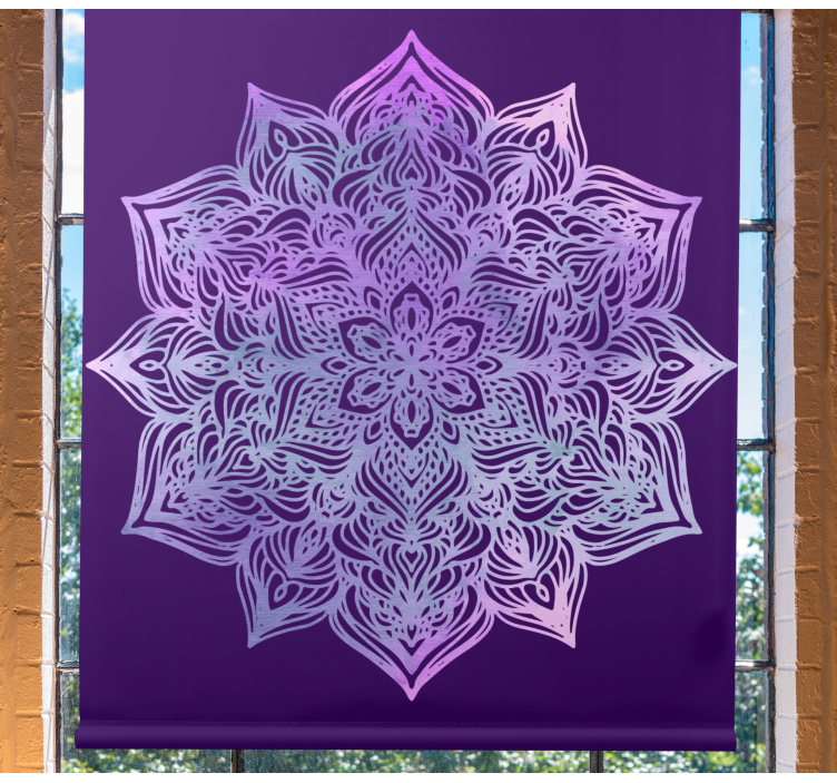 Purple mandala shape.. Zen blind - TenStickers