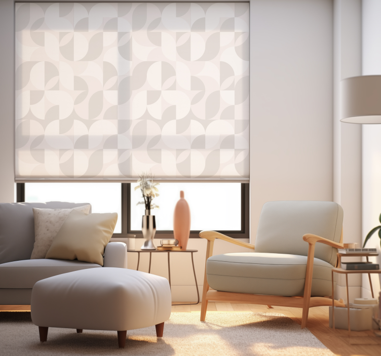 retro white tones Living room blind - TenStickers