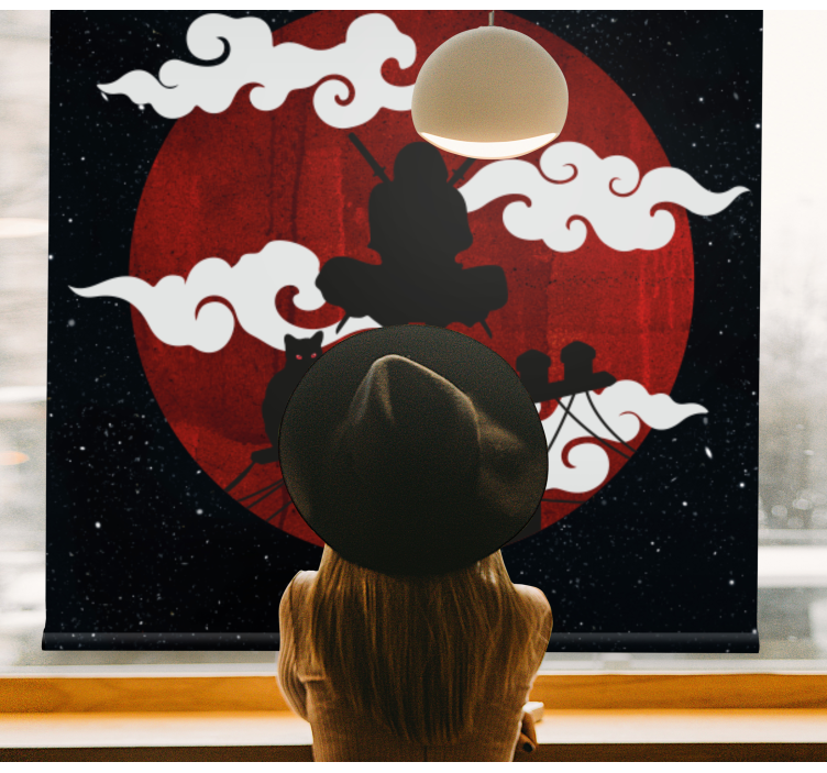 Samurai silhouette scene blind original - TenStickers