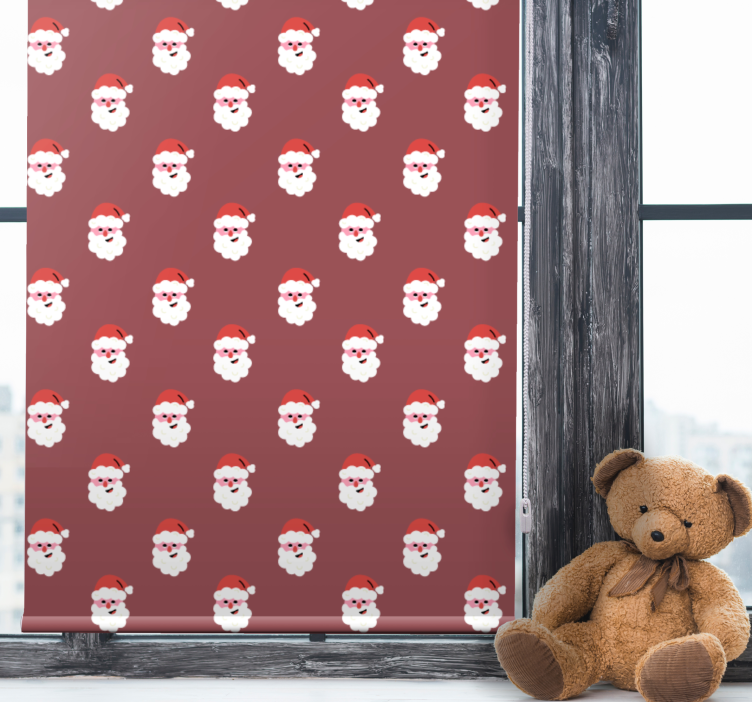 Santa Faces Pattern blind films - TenStickers