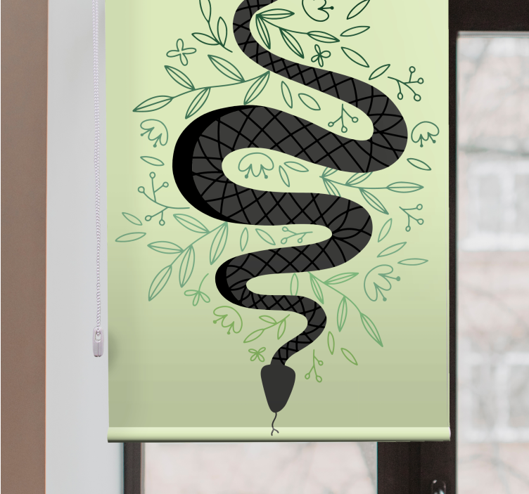 Snake with Leaves animals blind - TenStickers