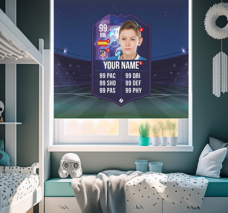 soccer player card Childrens blind - TenStickers