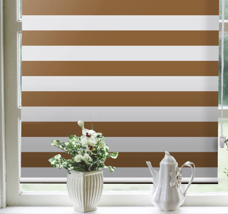 Striped Earth tones elegant blind - TenStickers