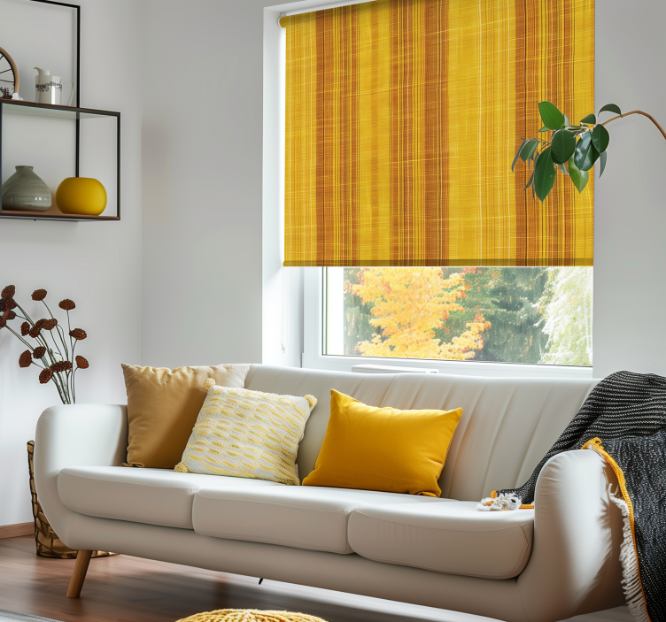 Stripy sunflower shades Yellow blind - TenStickers
