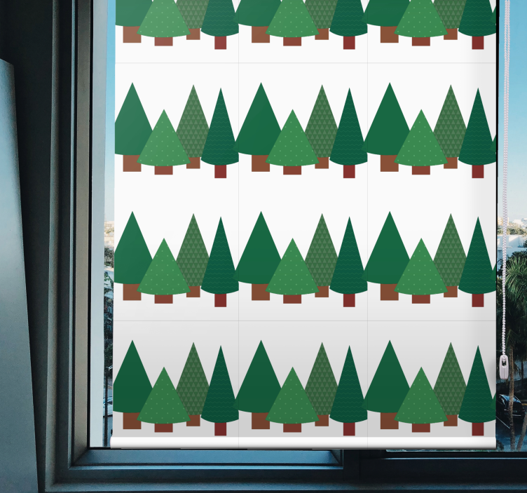Simple forest pattern tree blind - TenStickers