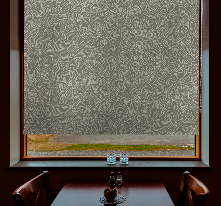Swirled Line Patterns pattern roller blind - TenStickers