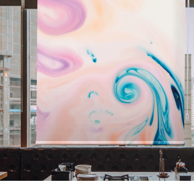 Swirling Pastel Gradient art deco blind - TenStickers