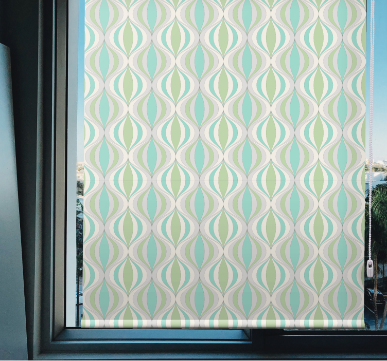 Undulating Wave Motif pattern roller blind - TenStickers