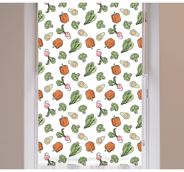Vibrant vegetable medley blind kitchen - TenStickers