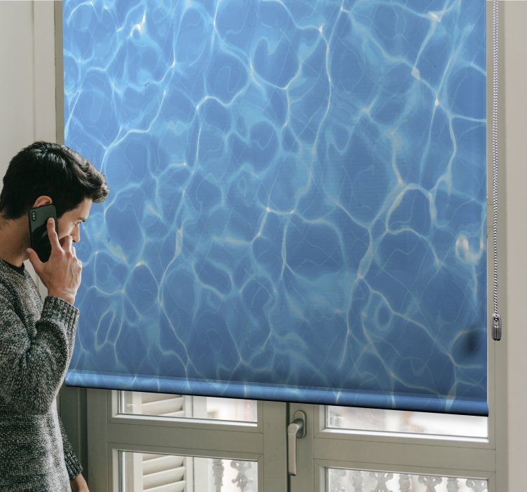 Water surface reflections bathroom blind - TenStickers