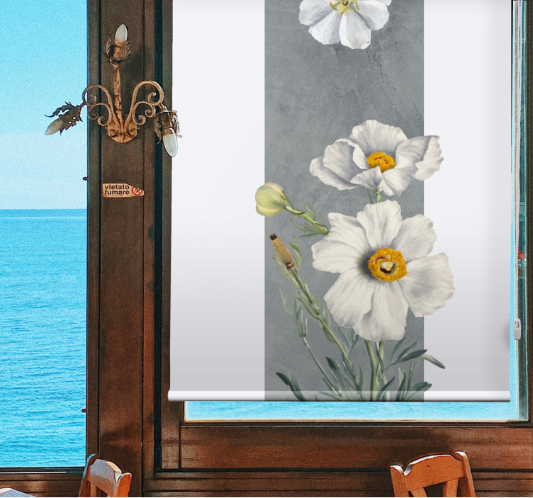 WHITE FLOWER BOUQUET blind flowers and plants - TenStickers