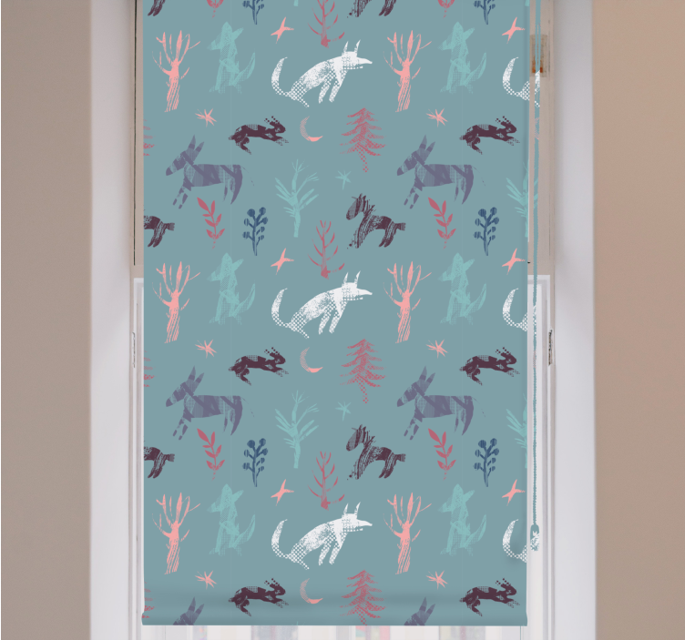 Woodland Beasts Motif animals blind - TenStickers