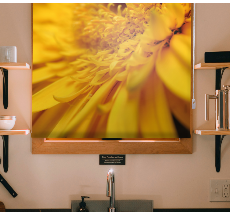 Yellow close-up blind flowers and plants - TenStickers