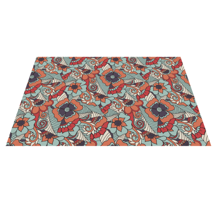 Textured placemats with floral patterned surface - TenStickers