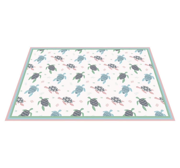Children placemats turtle-themed design - TenStickers