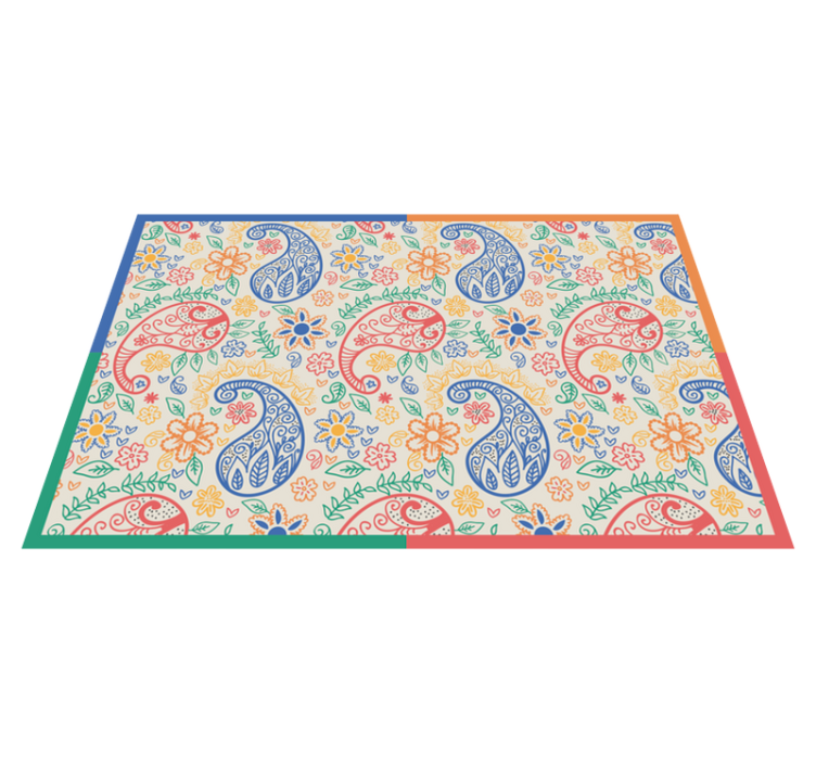 Textured placemats in vibrant paisley design - TenStickers