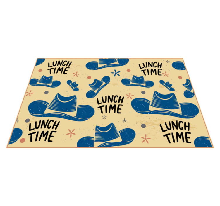 Original placemats for lunch time hats - TenStickers