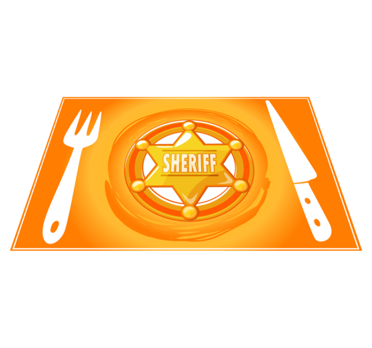 Original placemats sheriff star design - TenStickers