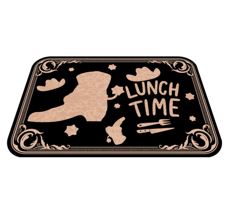 Quote placemats for western lunch time - TenStickers