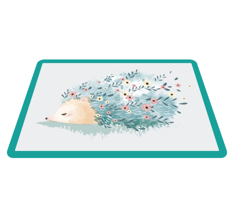 Children placemats cute hedgehog illustration - TenStickers