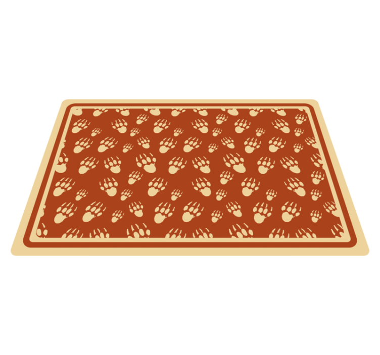 Textured placemats with paw print design - TenStickers