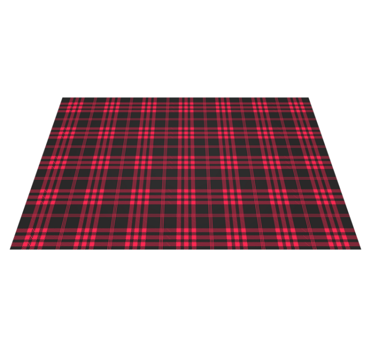 Textured placemats with plaid print design - TenStickers