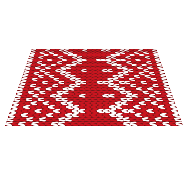 Textured placemats red geometric design - TenStickers