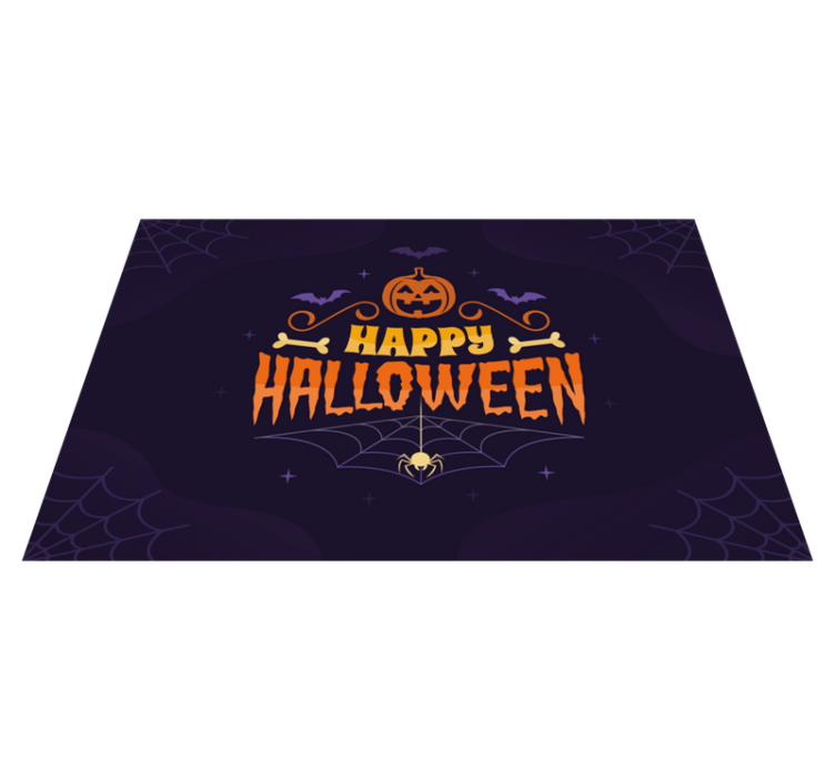 Happy Halloween text placemat - TenStickers