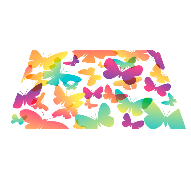 Children placemats with colorful butterfly design - TenStickers