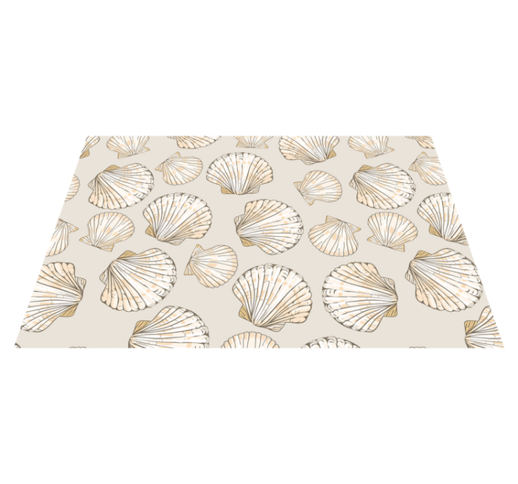 Textured placemats seashell design - TenStickers