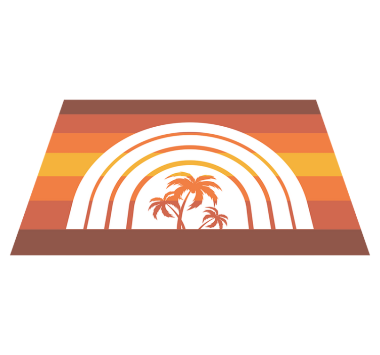 Modern placemats retro sunset arches design - TenStickers
