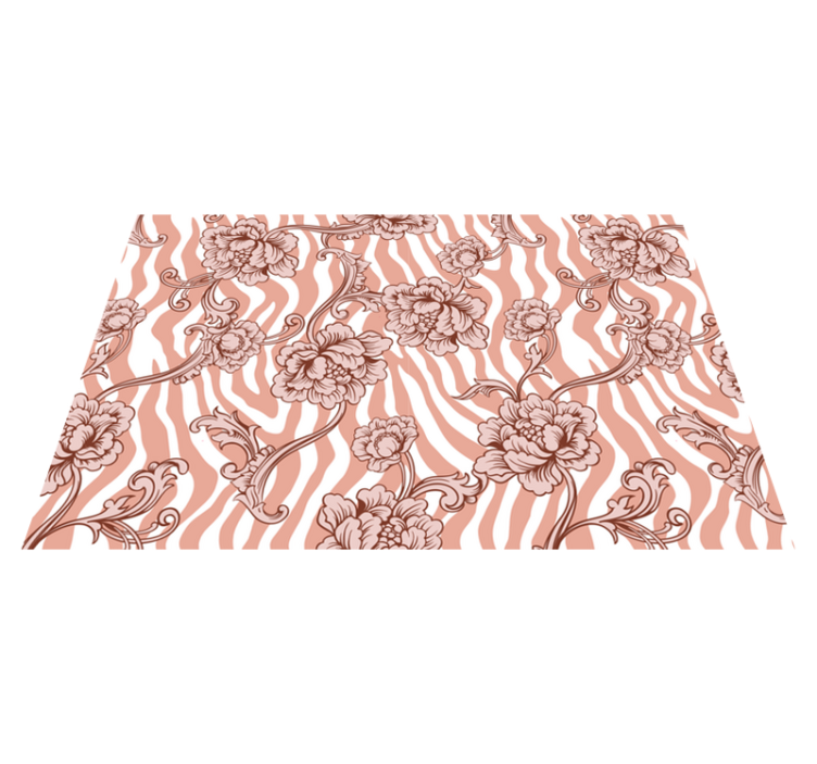 Original placemats floral zebra design - TenStickers