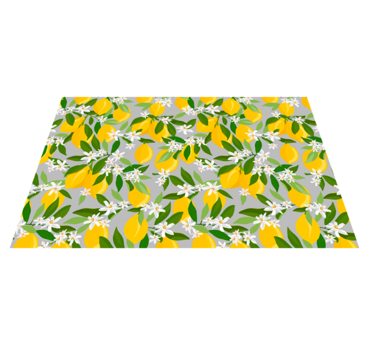 Original placemats lemon floral design - TenStickers