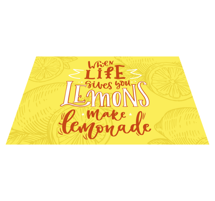 Quote placemats lemons motivational saying - TenStickers