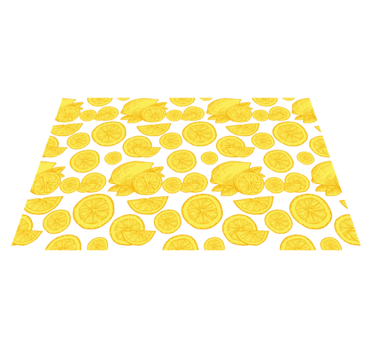 Textured placemats lemon slice design - TenStickers