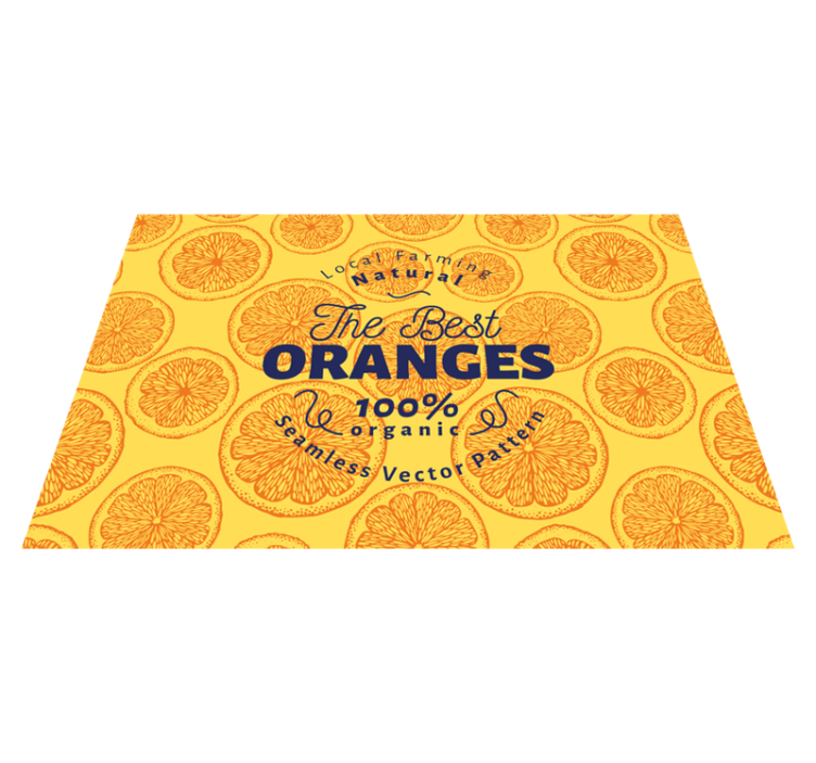 Original placemats organic orange design - TenStickers