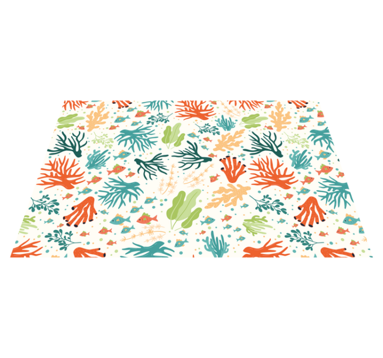 Original placemats vibrant coral design - TenStickers
