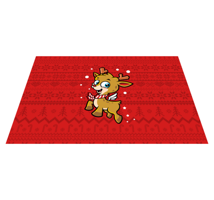 Christmas placemats cute reindeer design - TenStickers